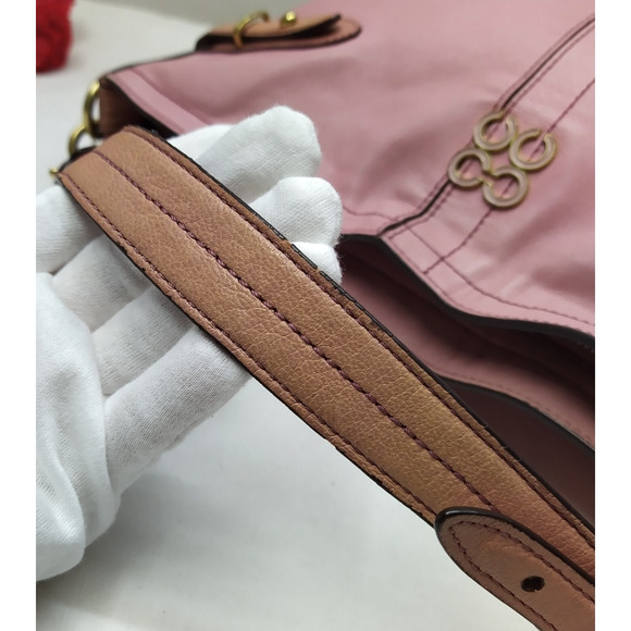 Coach Pink Leather Zipper Closure Hobo Shoulder Bag - Picture 5 of 15